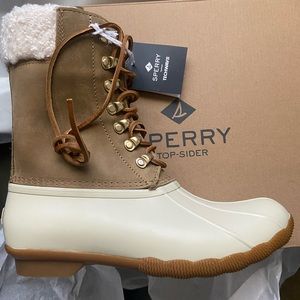 Sperry 7.5 Saltwater All Leather Birch